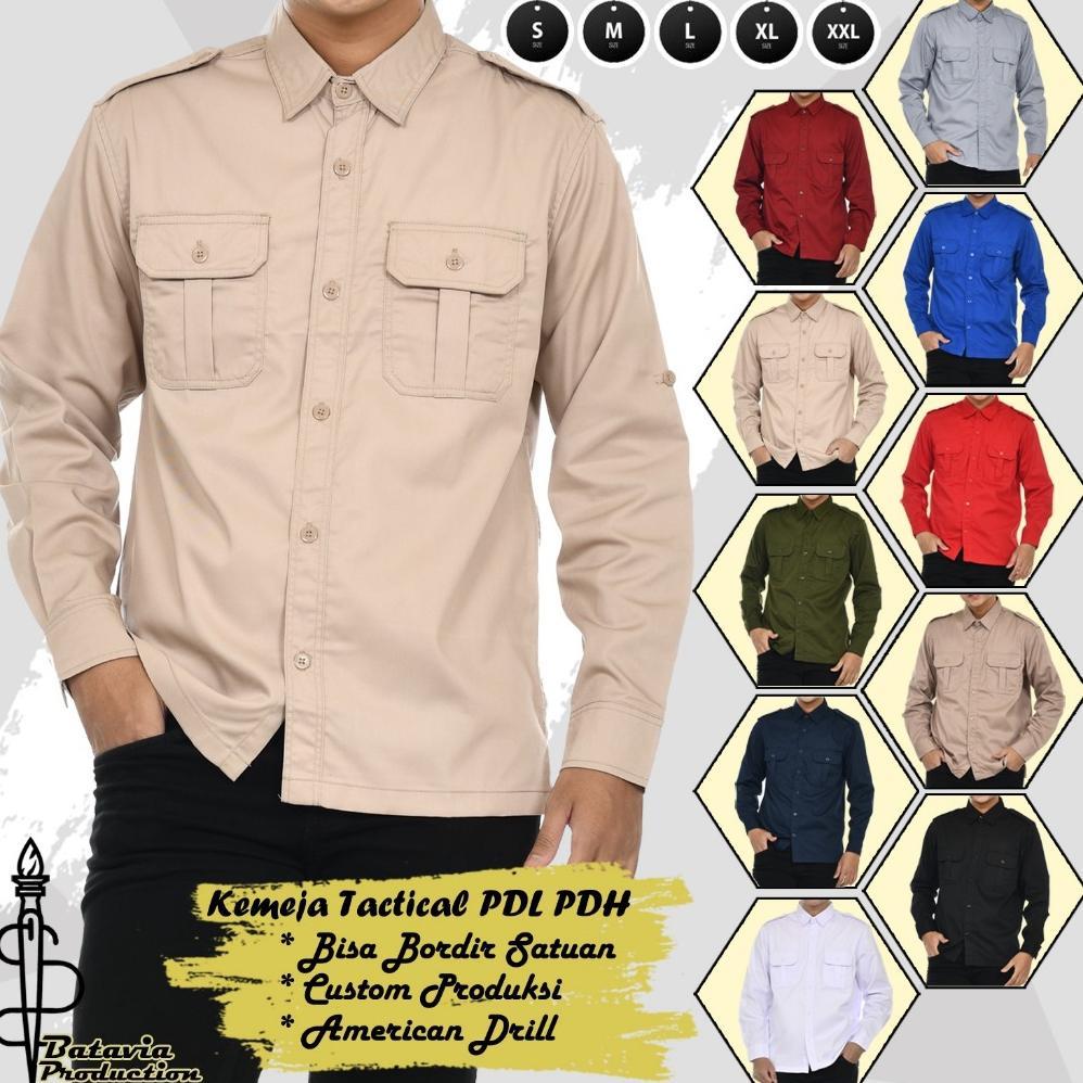 Murah Baju Kemeja Pdh Pdl Lengan Panjang - Pakaian Seragam Tactical Pria Wanita Kemeja Kerja Kantor 