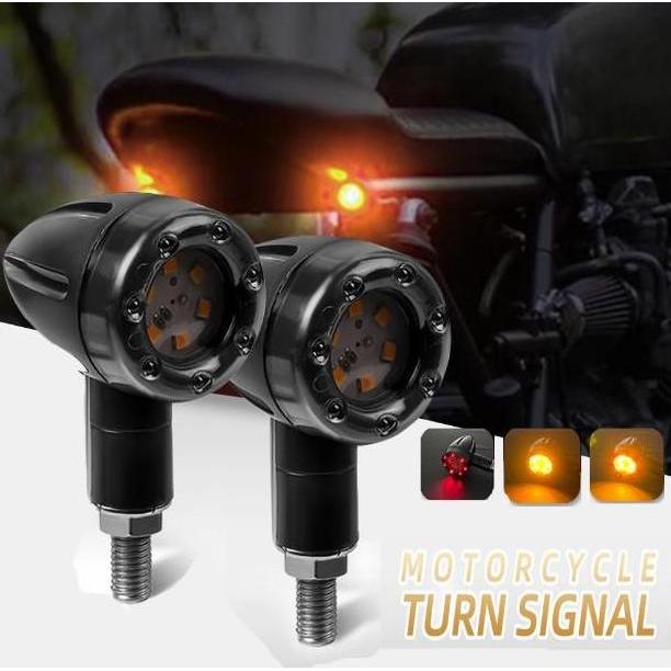 Ready !!! Lampu Sen Sein Led Motor Custom Harley Sportster Retro multifunctional