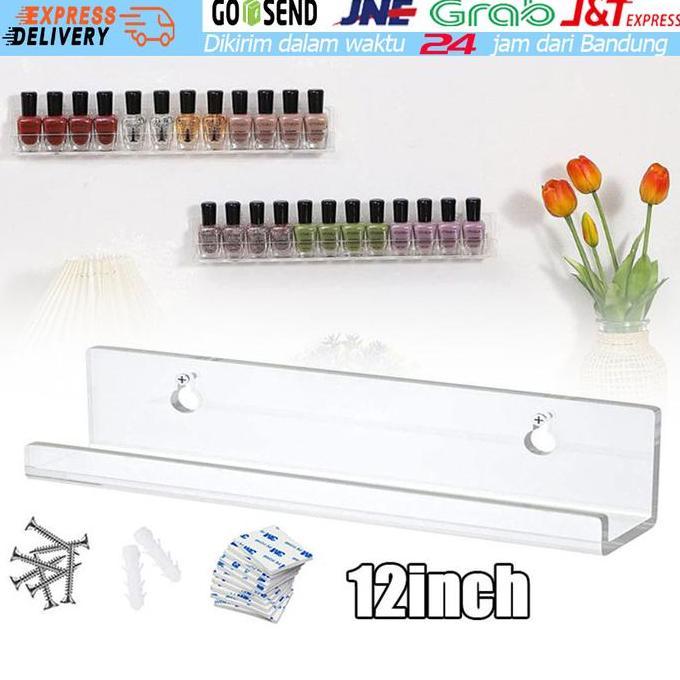 AYOBAKUL Rak CD DVD Display CD Akrilik Floating Tray Shelf Rak Dinding Akrilik