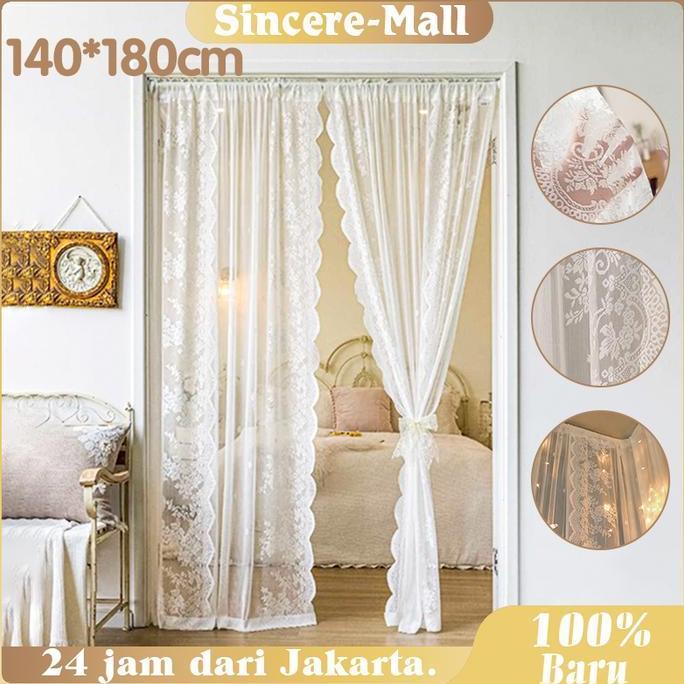 POIRENS Gorden Vitrase Tirai Minimalis Gorden Siang Tirai Pintu Kamar Dalaman Untuk Pintu Jendela