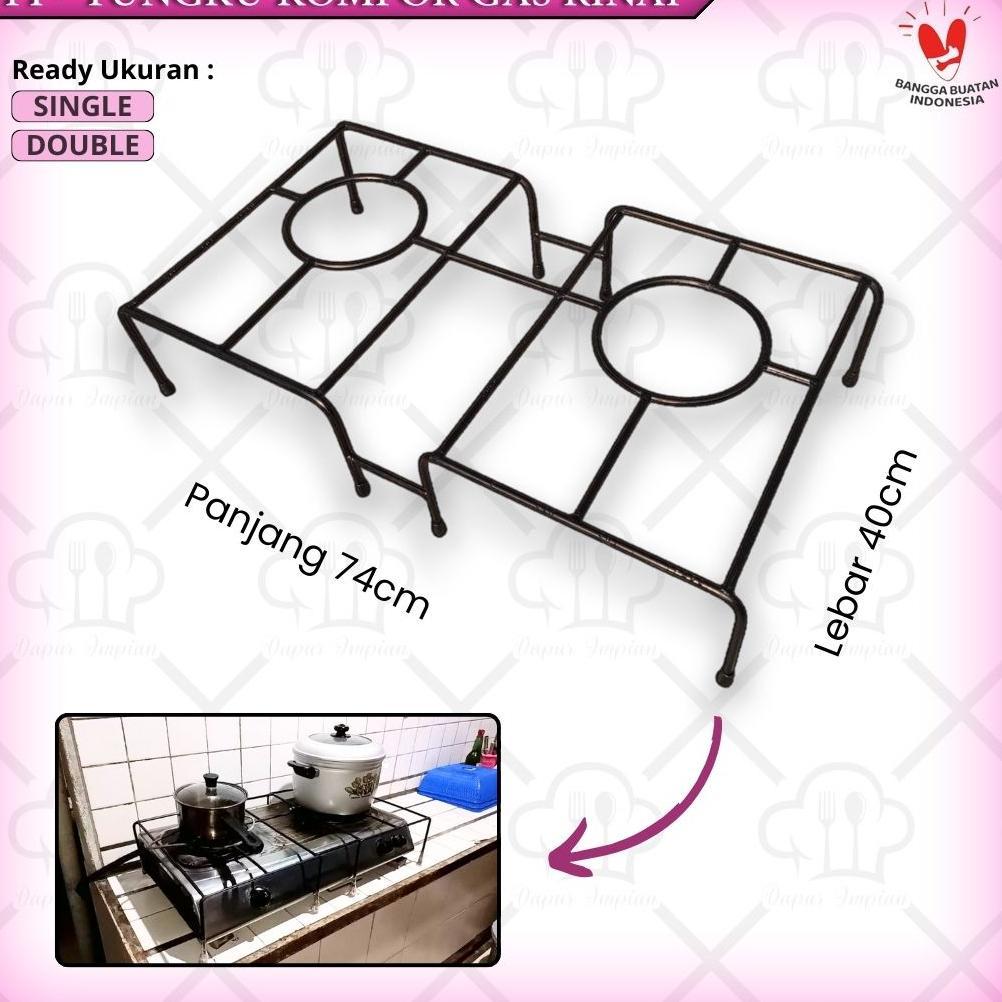 Tungku Kompor Gas Rinai Rak Kompor Gas 2 Tungku Tempat Dudukan Kompor Rinnai 1 & 2 Tungku