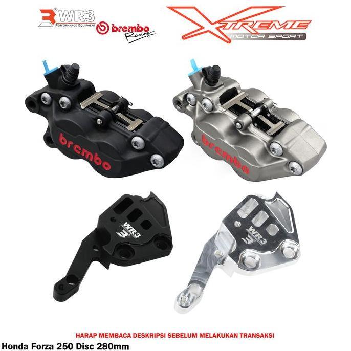 Breket Kaliper Wr3 Depan With Brembo 4P1P Forza / Adv 160 150 / Ktm Duke Rc 200 250 390