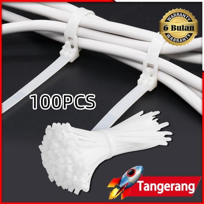 AMERZANA 100pcs Kabel Ties Zip Cable Organizer Reusable / Kabel Ties Reusable / Tali Pengikat Kabel 