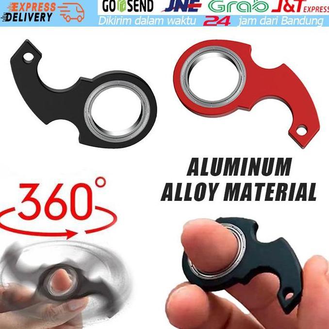 YUZABA Keychain Fidget Spinner Mainan Gantungan Kunci Karambit