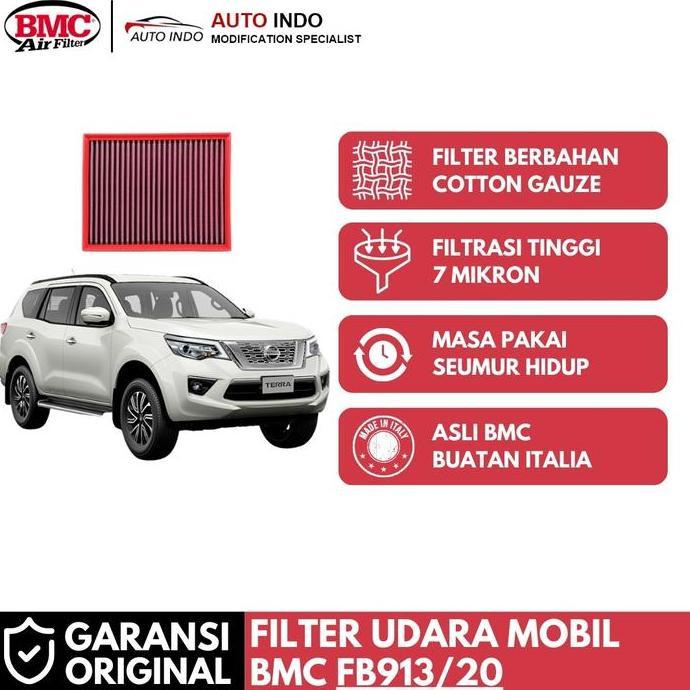 Filter Udara Mobil Bmc Fb913/20 Untuk Nissan Terra | Asli Bmc