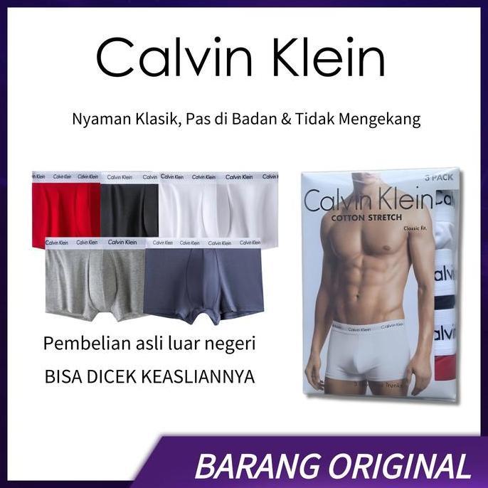 Calvin Klein Underwear - Celana Boxer Katun Antibakteri dan Bernapas-Boxer Pendek