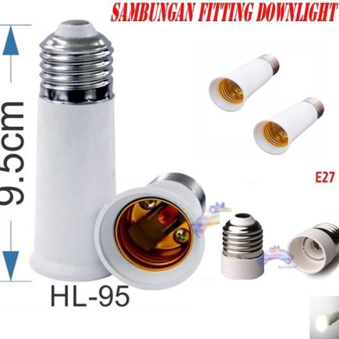 XLOGIPO Fitting Sambungan Lampu Downlight LED Fiting Extension E27 Socket
