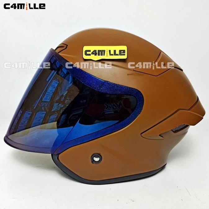 HELM ARL NFJ SOLID BROWN DOFF HALF FACE HALF FACE