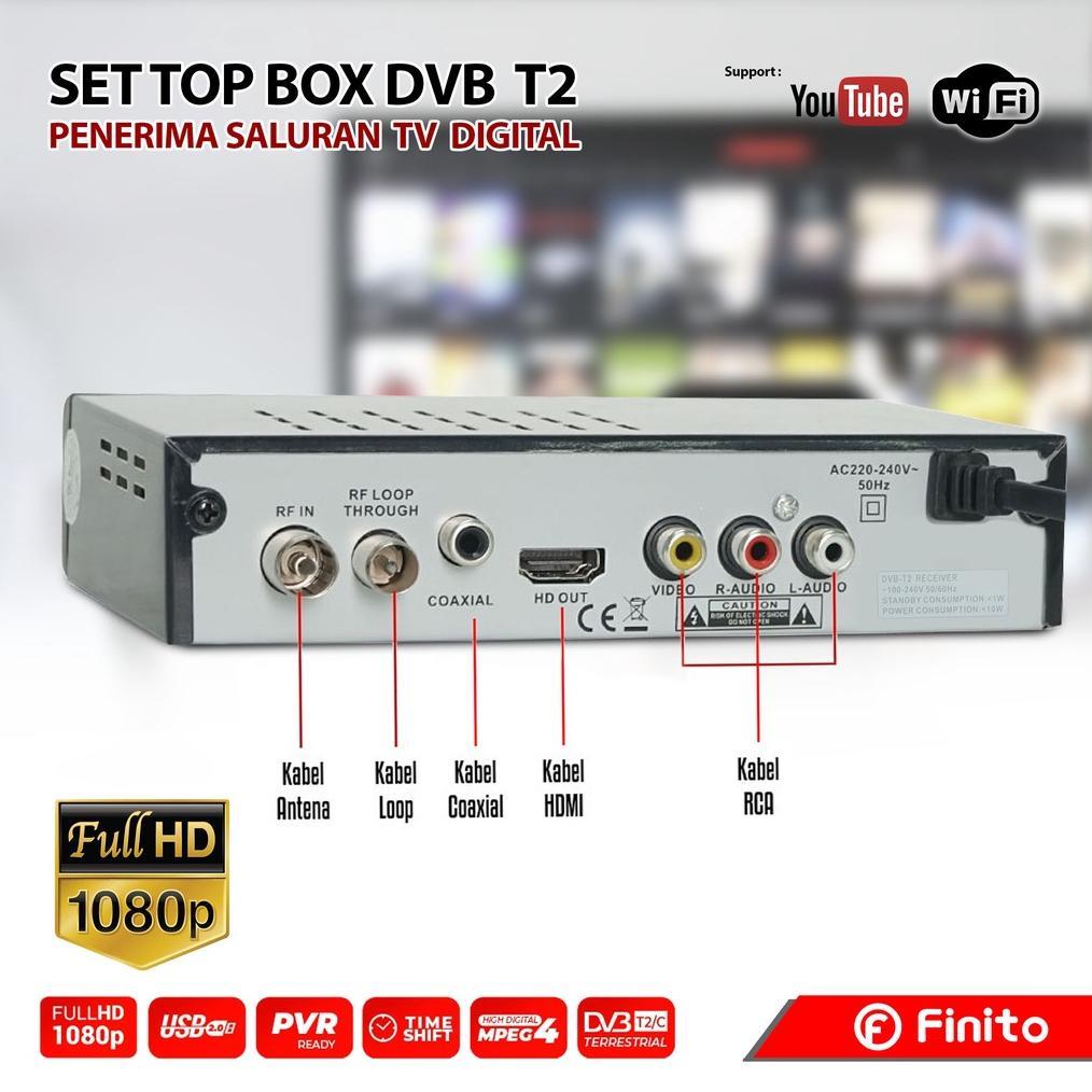 ERLONALIPEDIA FINITO SET TOP BOX TV DIGITAL FINITO RECEIVER STB DVB T2 TV TABUNG ORIGINAL