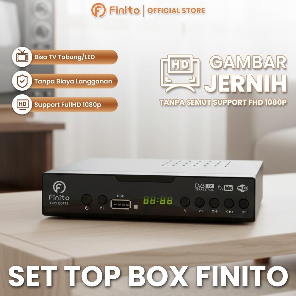 VELMOURACOLLCET FINITO SET TOP BOX TV DIGITAL FINITO RECEIVER STB DVB T2 TV TABUNG TERLARIS