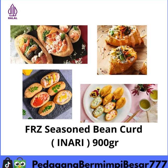Verdura- [Pbb] Frozen Seasoned Bean Curd Inari 900Gr | Inari Sushi Tahu Jepang | Aburaage Kulit Tahu