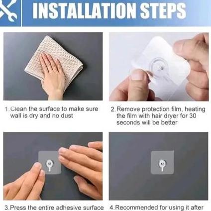 Kavana_Garage - 30 Pcs Mix Original Paku Baut Campur Stiker Hook Tanpa Bor Tembok Tempel Gantung Rak