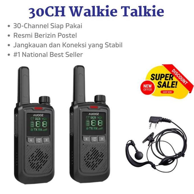 Auqoz A8 Mini Handy Walkie Talkie 99Ch - Ht Uhf 888S Kd-C1+ Fm Radio Terlaris