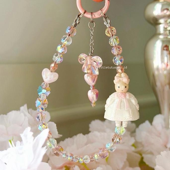 Promo Marron Cream Rabbit Sanrio Cute Crystal High Grade Premium Phone Straps | Littletutushop