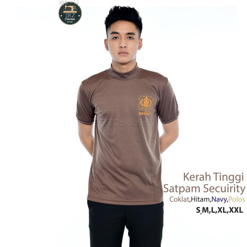 Grade Ori Satpam Security Kaos Satpam Leher Tinggi Kaos Satpam Terbaru Kaos Security Kerah Panjang T