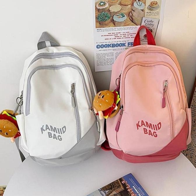 Ransel Sekolah Kanvas Pria Wanita Backpack Banyak warna backpack sekolah TS