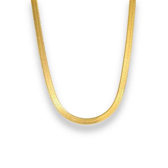 Kalung Titanium Pria Wanita Rantai Stainless Kuning KKTPW