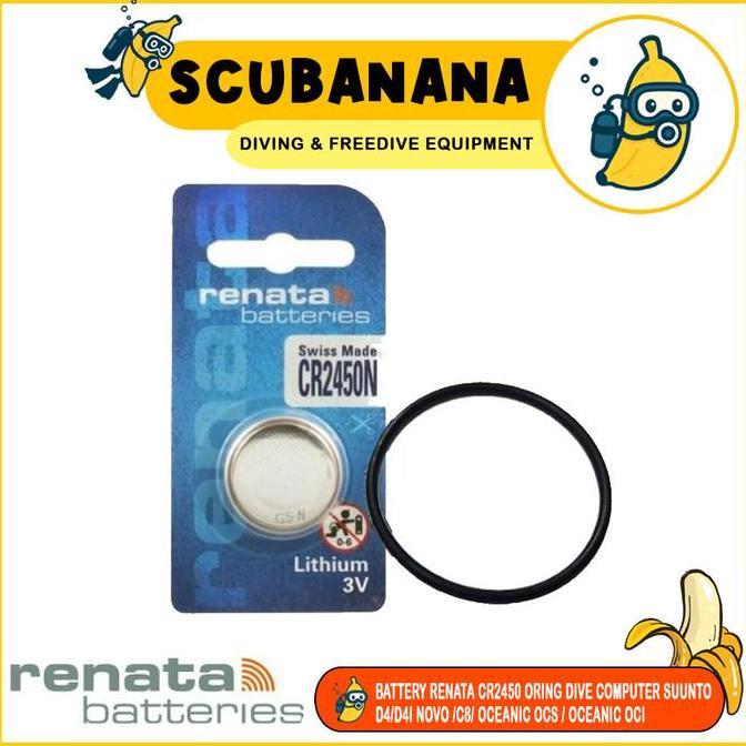 Replacement Kit Battery Renata CR2450 Oring Dive Computer Suunto D4 D4I Novo C8 Oceanic OCS OCI Bate