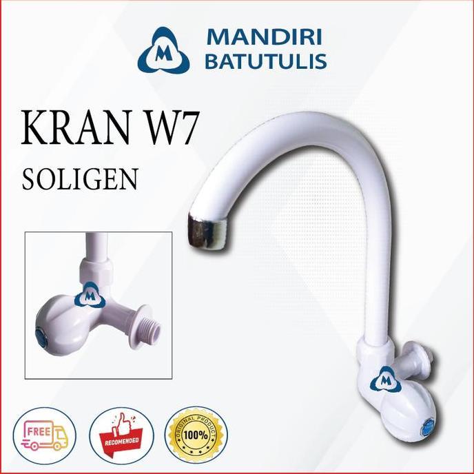 Kran Angsa W7 Soligen - Kran Cuci Piring - Kran Air Soang - Kran Plastik Putar