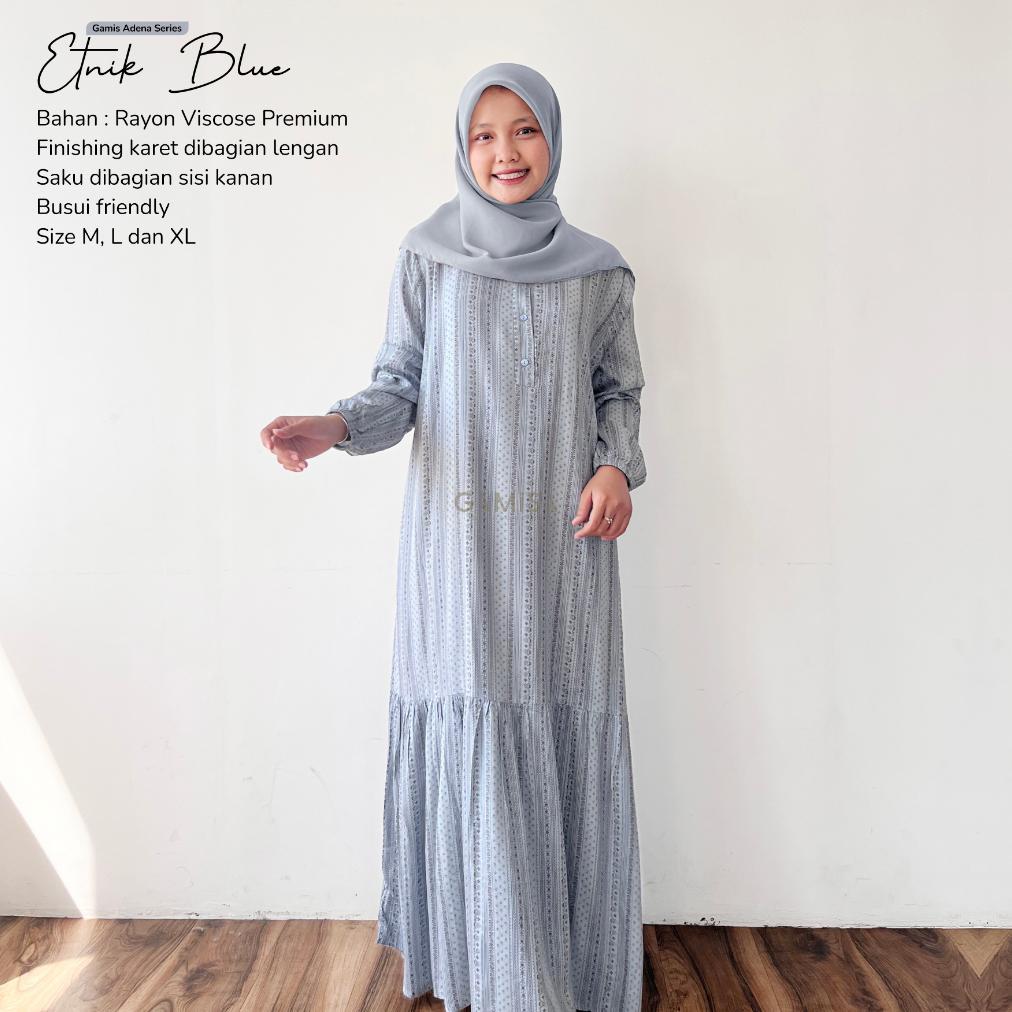 PROMO TERBARU Gamis Dewasa Motif Adena Etnik Series By Gamisa.Id - Bahan Rayon Viscose Gamis Adem Ny