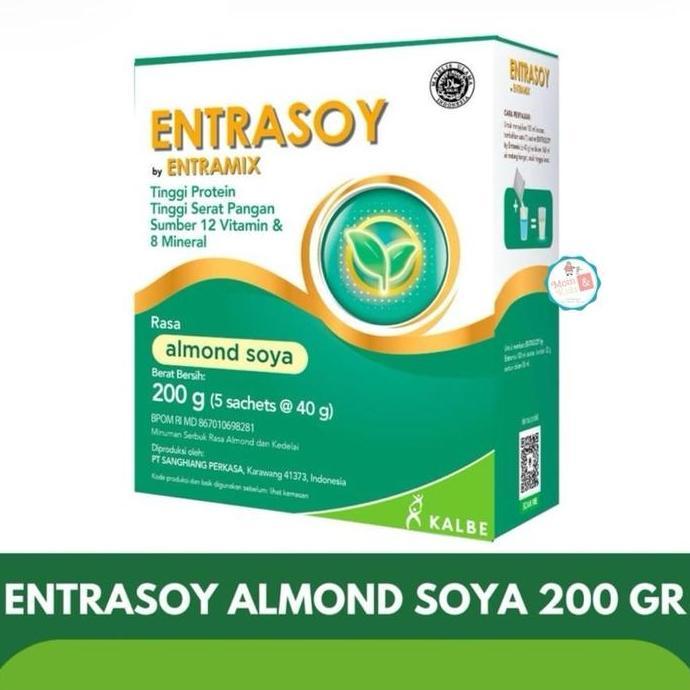 Kordesan - ENTRASOY ALMOND SOYA 200 GR | SUSU NUTRISI DEWASA TINGGI PROTEIN SERAT