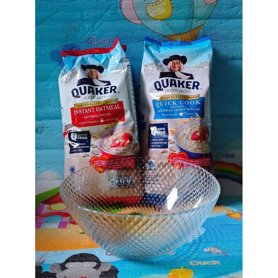 tebagidas11 - quaker instant / quick cook oatmeal 800g ed 03/27 gratis mangkuk/container
