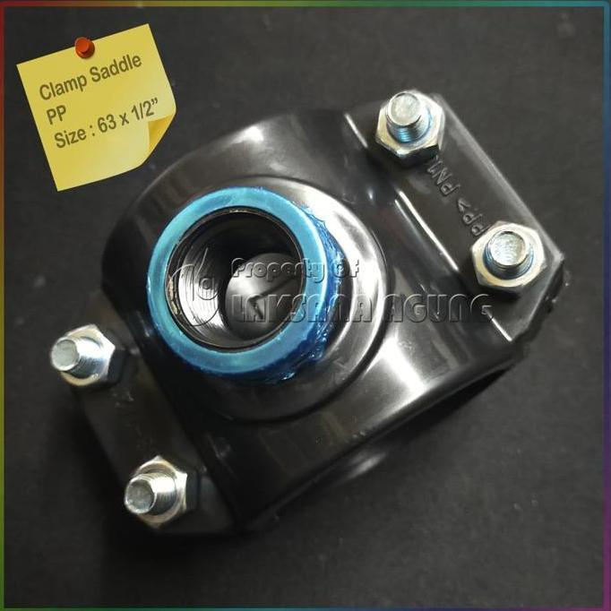 Ready Clamp Saddle Hdpe4 160 X 3/4 inch | Klem sadel 6" x 3/4" inch Untuk pipa hdpe