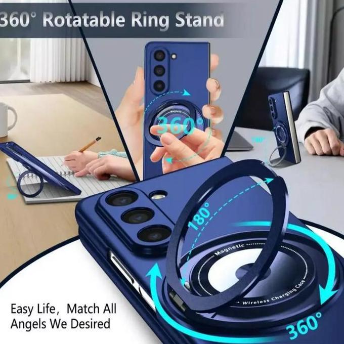 Promo Manifique Case For Samsung Galaxy Z Fold 7 6 5 4 3 5G 4G Magsafe Premium Silicone Hard Cover M