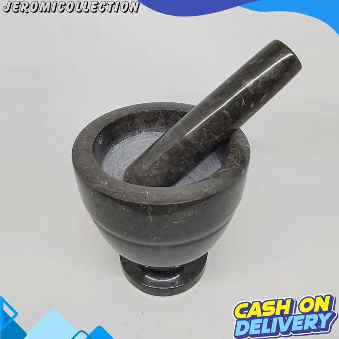 Lumpang Alu Batu Lesung Mini Marmer Asli Tumbukan Tumbuk Obat Puyer Ulekan Ulek Mortar & Pestle 4/11