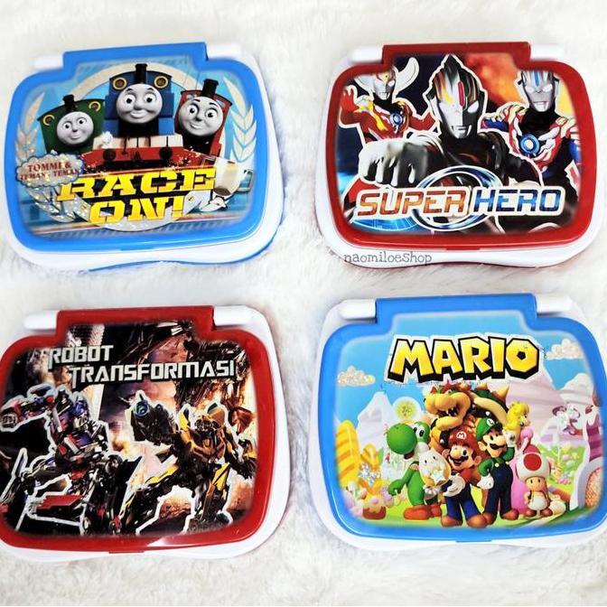 mainan anak LAPTOP LAYAR COWOK Mainan laptop 4 bahasa dengan layar