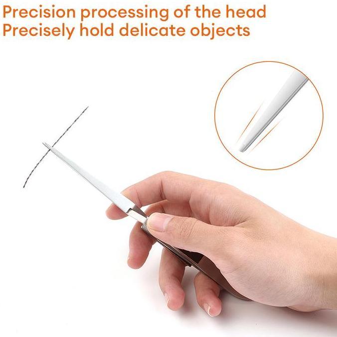 Ready NestThai1PCS High Quality Mechanic Tweezers Static Electric Resistant Straight Pointed Tweezer