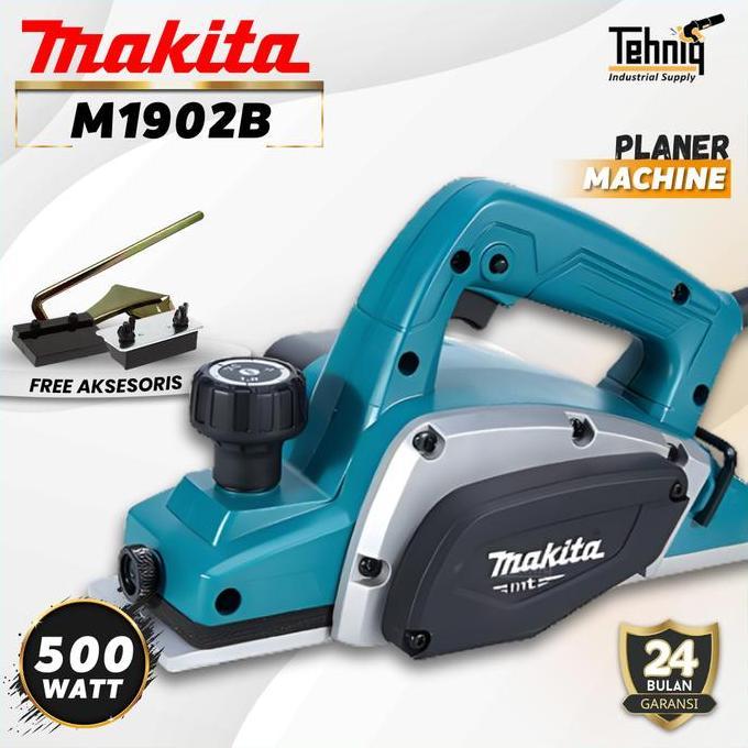 Makita M1902B Mesin Serut Sugu Pasah Ketam Kayu Listrik Planer Electrik 580 Watt