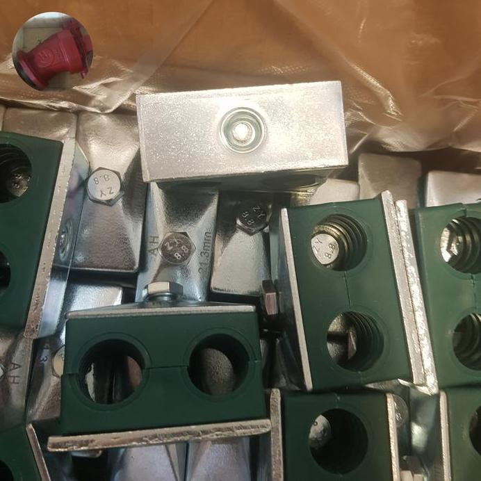 Ready KLEM PIPA TUBING 25MM DOUBLE LOBANG / CLAM PIPA DOUBLE LOBANG 25MM / CLAMP PIPA TUBING DOUBLE 