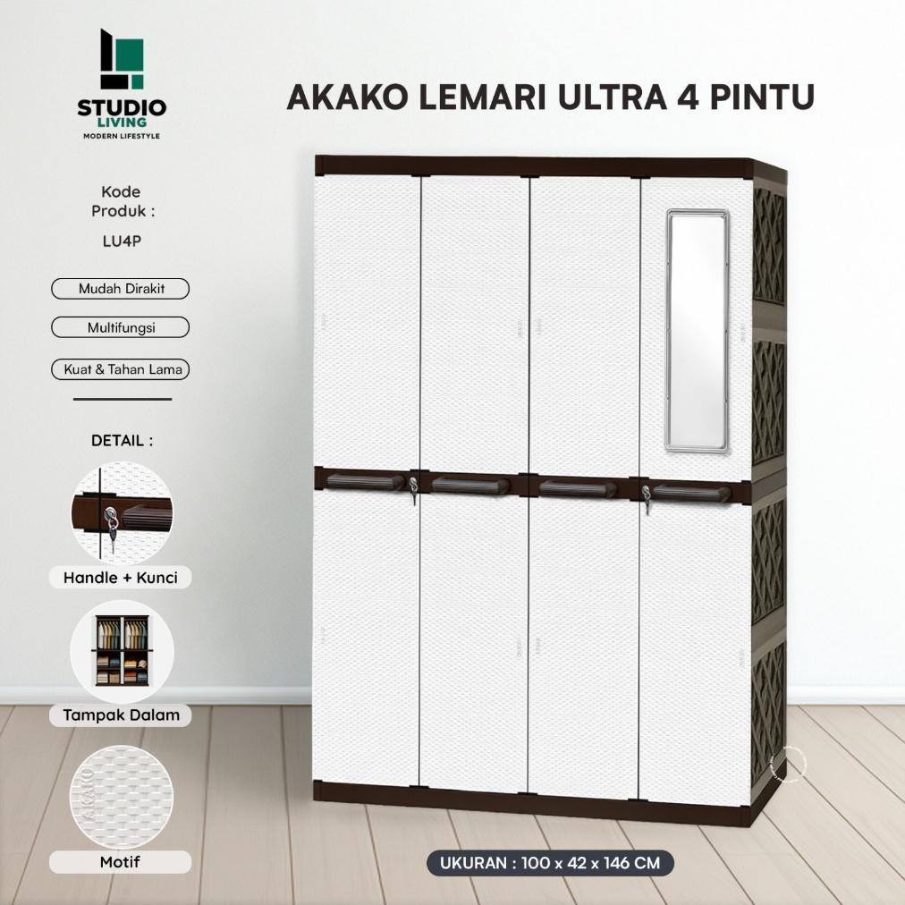 DISKON AKAKO - LEMARI ULTRA TWIN - KABINET PLASTIK MULTIFUNGSI - LEMARI PLASTIK - ALMARI PLASTIK JUM
