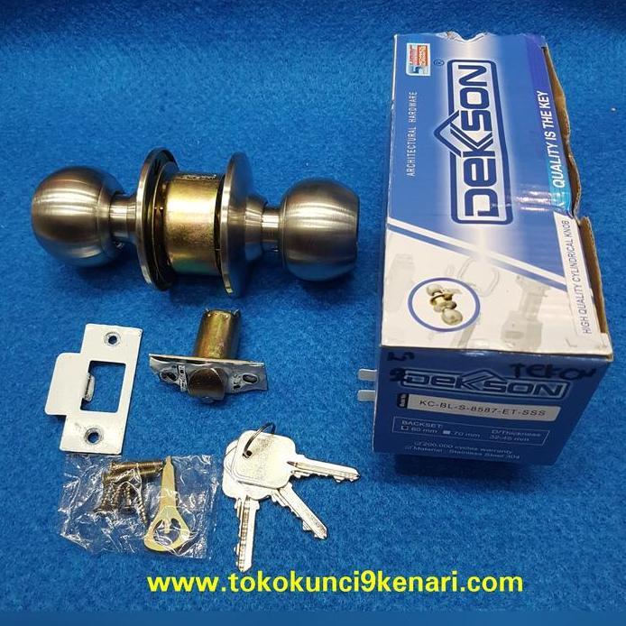 Kunci Bulat Dekson KCBL 8587 ET SSS | Kunci pintu Kamar Mandi Dekson