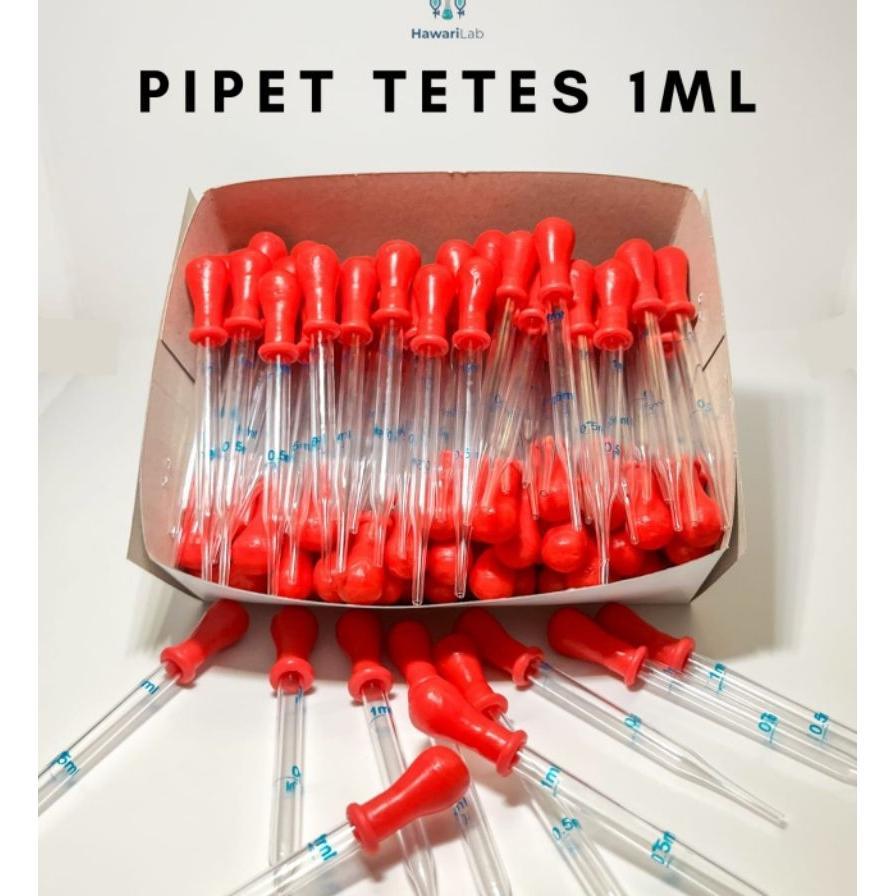 Pipet Tetes Kaca Skala 1Ml (Kaca Tebal)