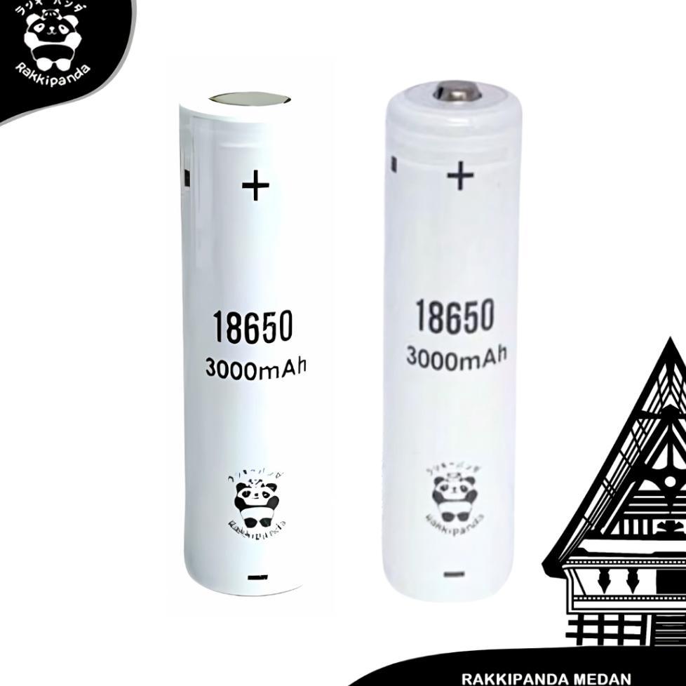 Rakkipanda Baterai Cas 18650 Flat Top & Button Top 3000Mah