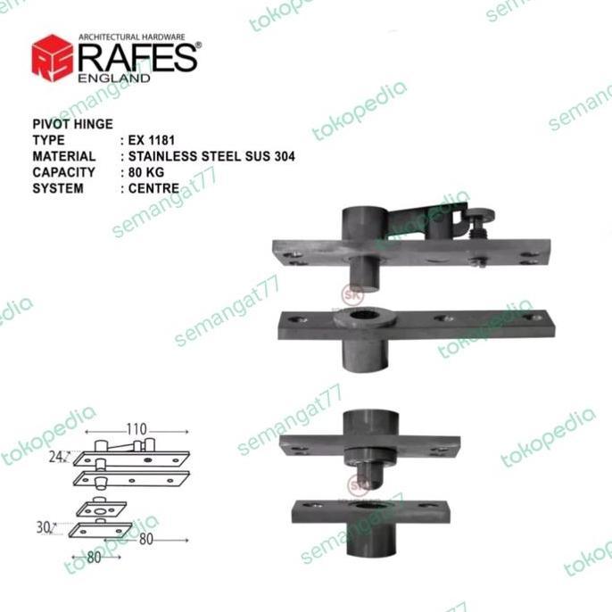 Rafes Engsel Pivot Pintu Tengah SUS304