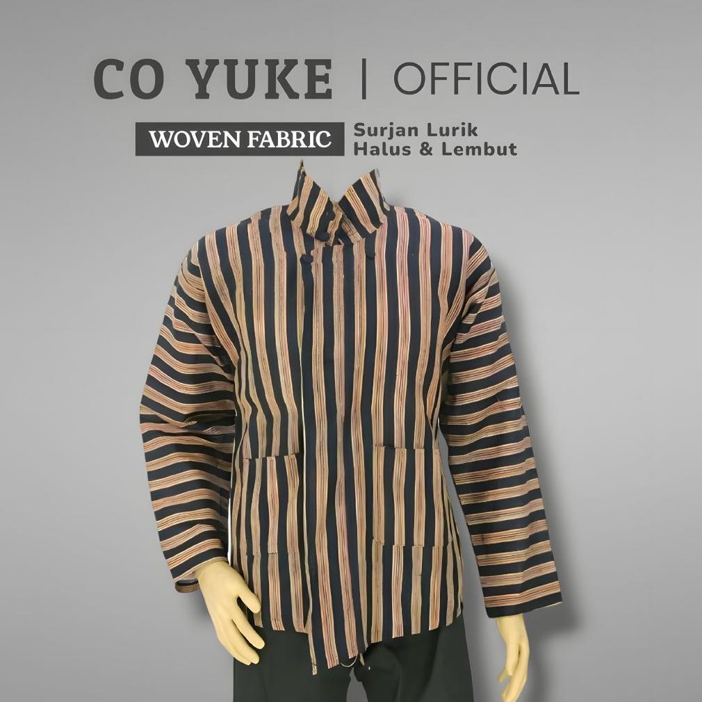 Best Seller Surjan Lurik Pria Premium Original Baju Adat Jawa Tenun Halus Elegan