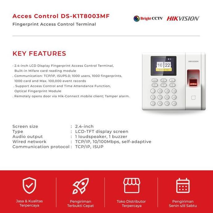 Hikvision DS-K1T8003MF Fingerprint Access Control
