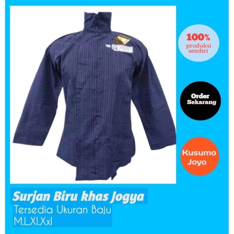 Best Seller Surjan Lurik Biru Jogya Dewasa