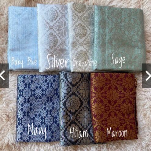 Diskon Satu Set Baju Celana Dan Kain Songket/Rumpak Teluk Belanga Cekak Musang Pria Melayu Kurung Se