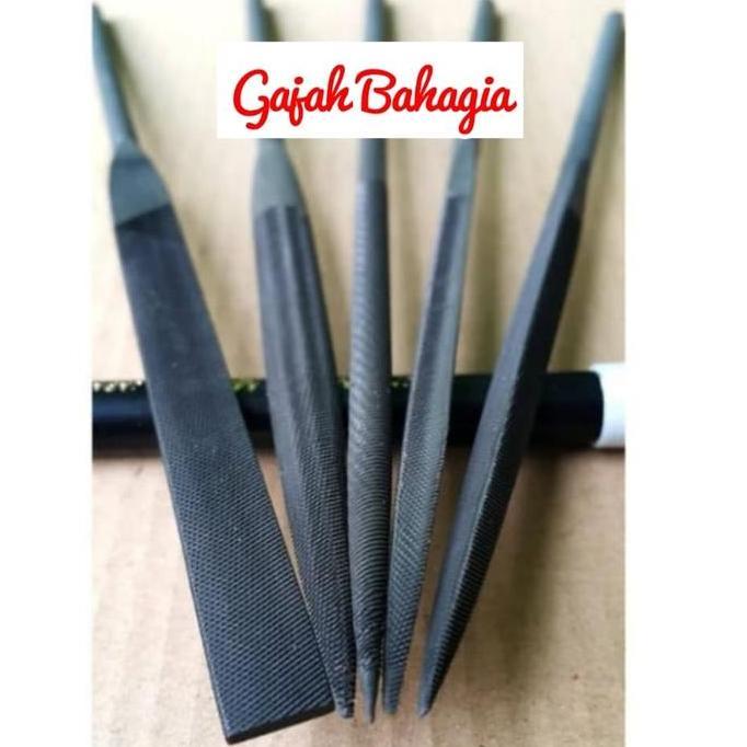 Kikir Besi Set 5pcs Kikir Sumpit 3 x 140 MM Cap Mata Tjap Mata