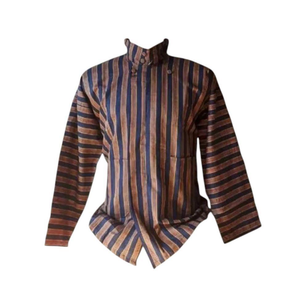 Diskon Baju Adat Jawa Pria ( Baju Lurik Pria + Blangkon Solo) - Baju Adat Jawa - Surjan Lurik + Baju