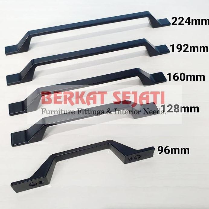 Handle Tarikan Laci Pintu Lemari Kitchen Minimalis HITAM 7002 192mm