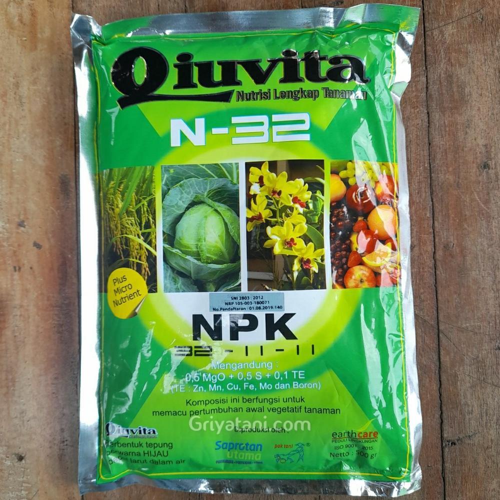 Pupuk Daun Qiuvita Hijau N 32 500 Gram