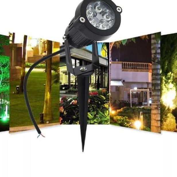 Ready  Lampu Sorot LED Tancap 5W Biru Waterproof OUTDOOR SPOTLIGHT TAMAN