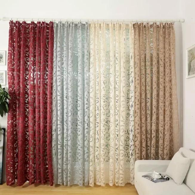 Tirai Pintu Dan Jendela Renda Jacquard High Quality European Style