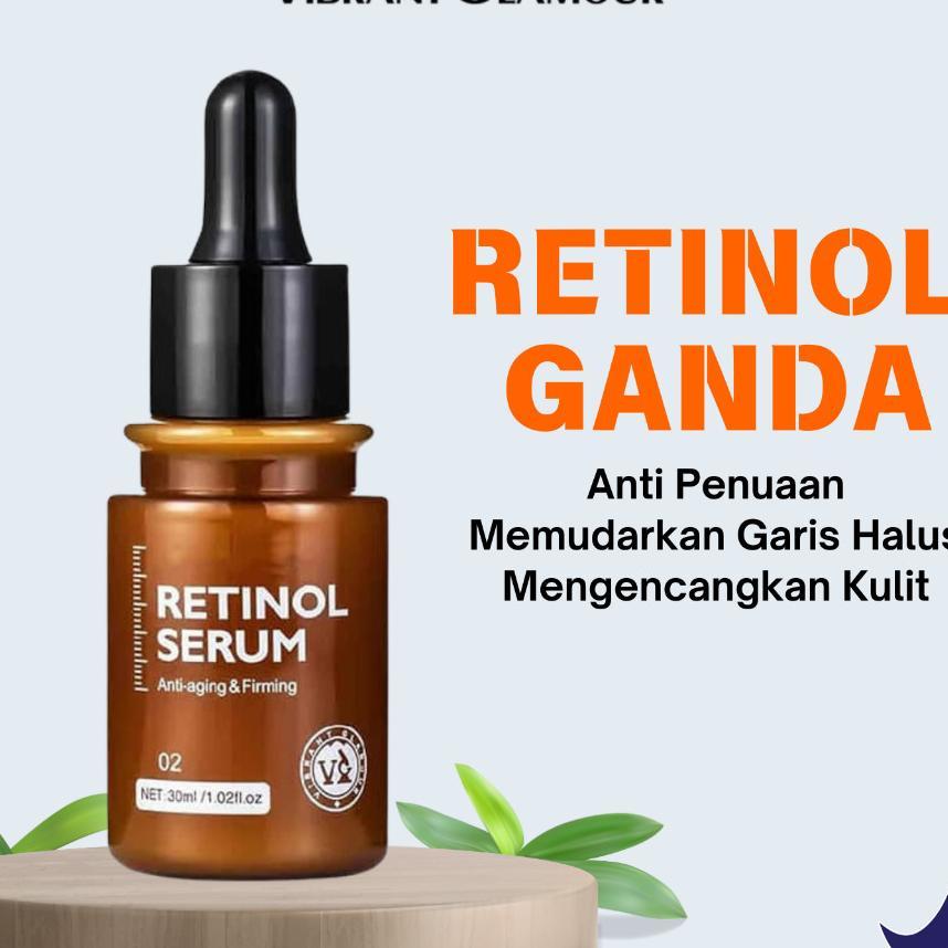 Vibrant Glamour Serum Wajah Retinol Serum Face Serum 30Ml Memudarkan Garis Halus Mengencangkan Kulit