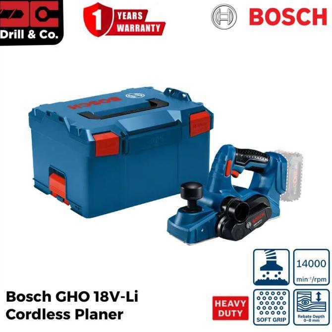 Bosch Gho 18V-Li Mesin Planer / Ketam Baterai / Mesin Serut Kayu Baterai (Tool + Box Only)